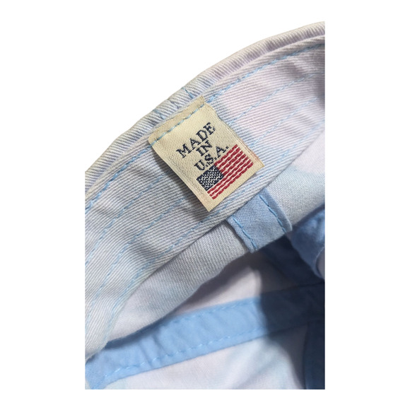 Masters American Needle Blue Bleached Strapback Gold Hat USA Made - Picture 5 of 5